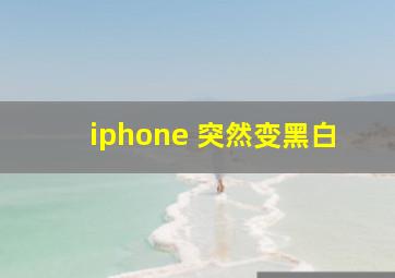 iphone 突然变黑白